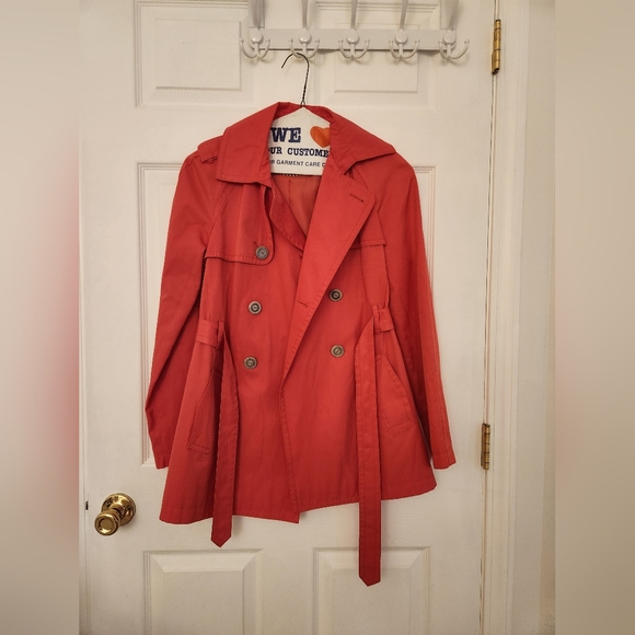 Pinkish Red Raincoat from Express, XS - Picture 1 of 4